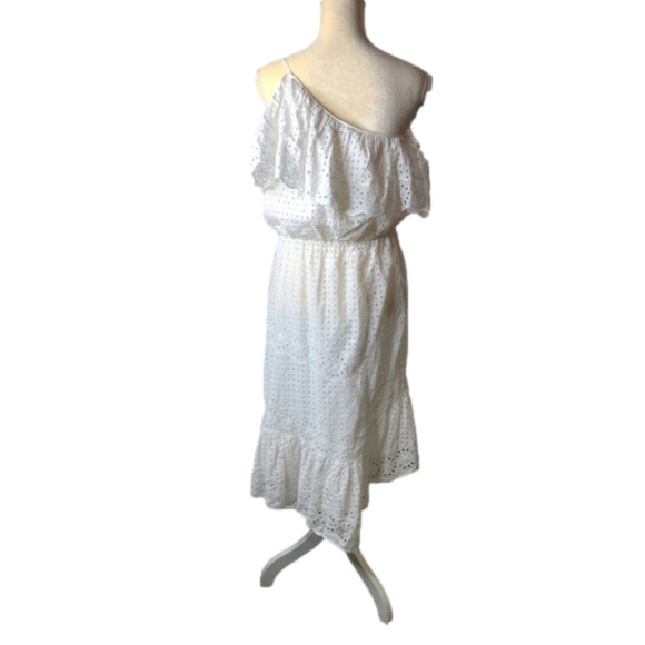 JOIE White Porcelain NWT Corynn Eyelet Dress Size Large - Picture 5 of 10
